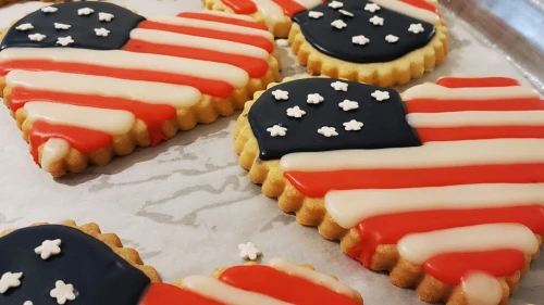 festive one of a kind Fourth of July cookies